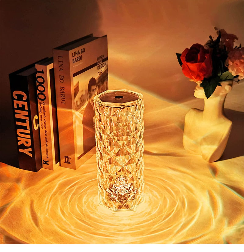 Crystallite Cylindrical Shaped LED Night Lamps